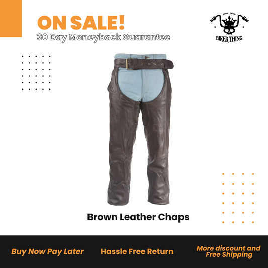 Brown Leather Chaps