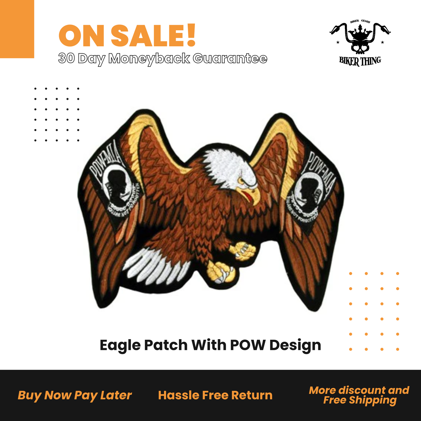 Eagle Patch With POW Design