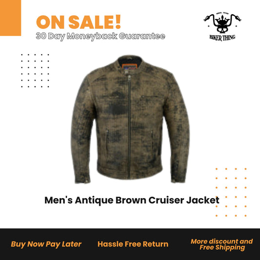 Men's Antique Brown Cruiser Jacket