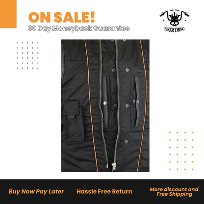 Upgraded Style Gun Pockets, Hidden Gun Metal Zipper, Bottom Side Zippers