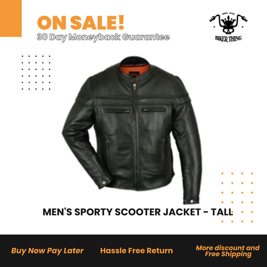 TALL MEN'S SPORTY SCOOTER JACKET - TALL