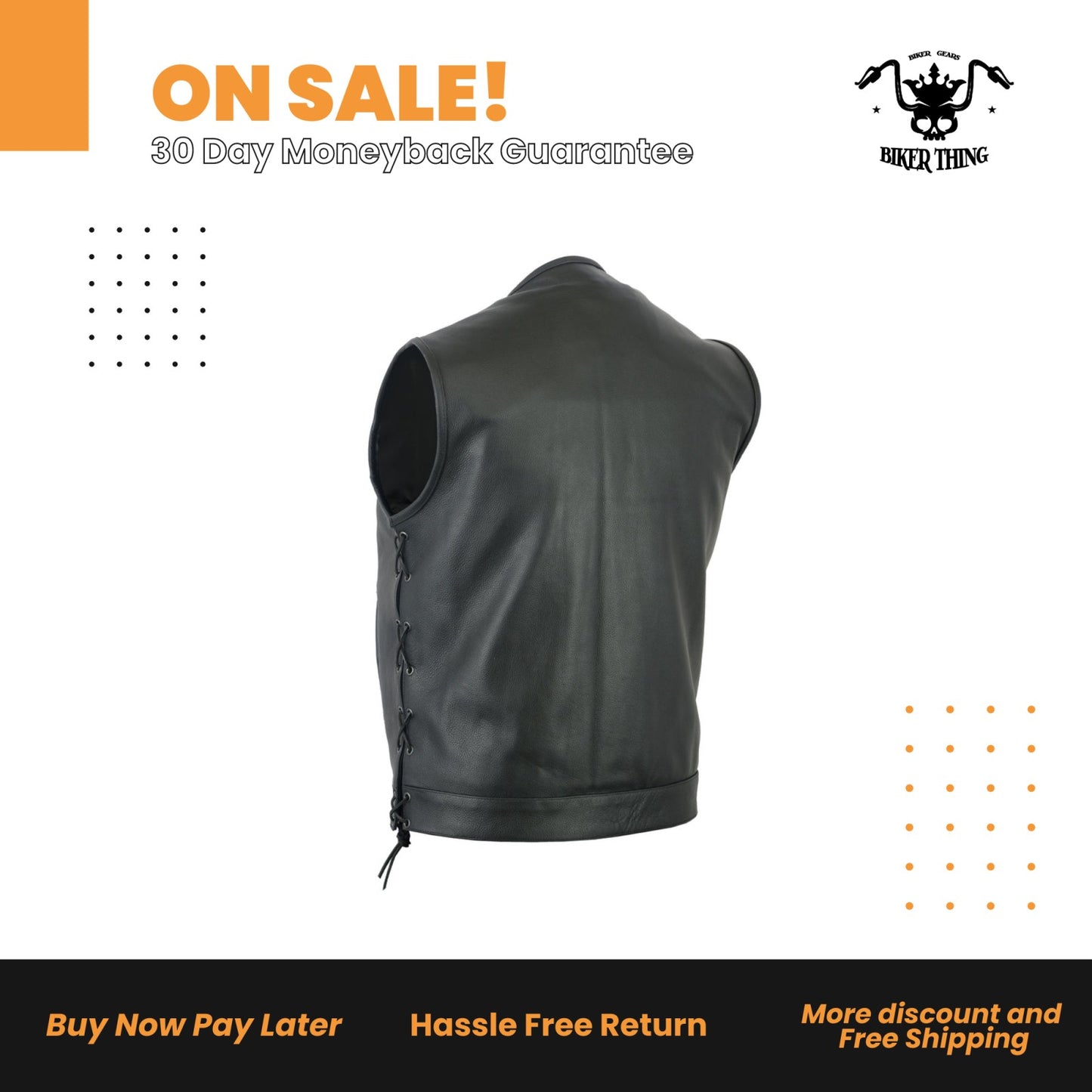 Upgraded Style Concealed Metal Zipper Vest