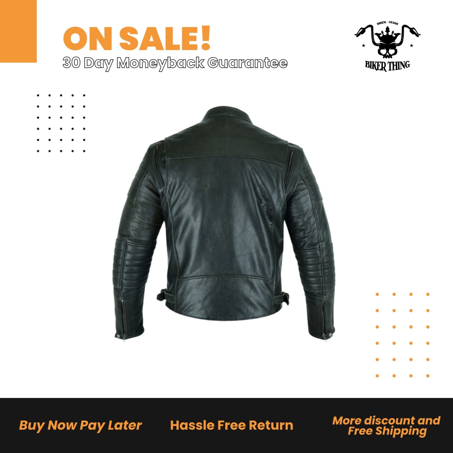 MEN’S MODERN CROSSOVER SCOOTER JACKET - GUN METAL BROWN