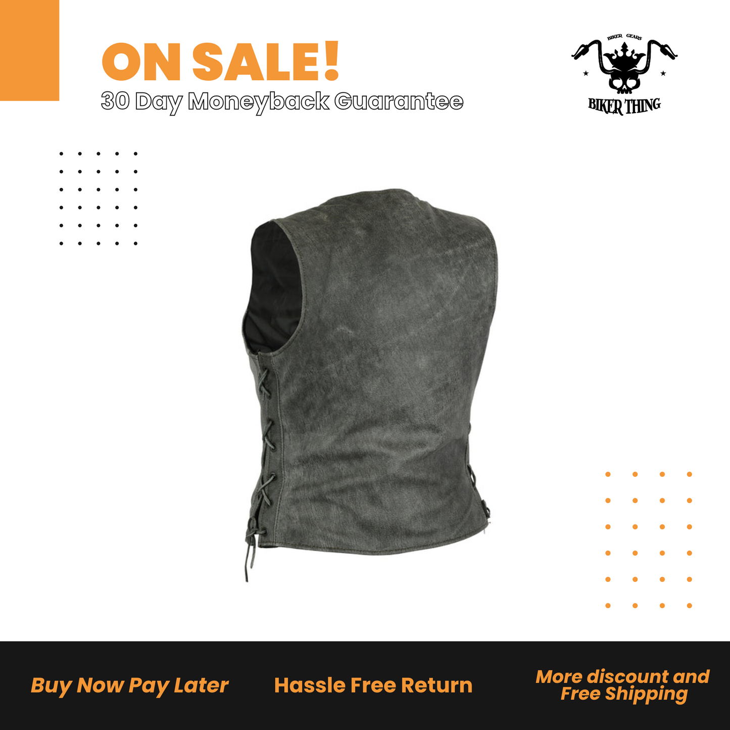 Product Image Download DS205V WOMEN'S GRAY SINGLE BACK PANEL CONCEALED CARRY VEST