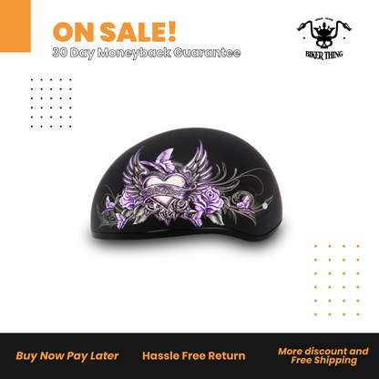 D6-WH D.O.T. DAYTONA SKULL CAP- W/ WILD AT HEART