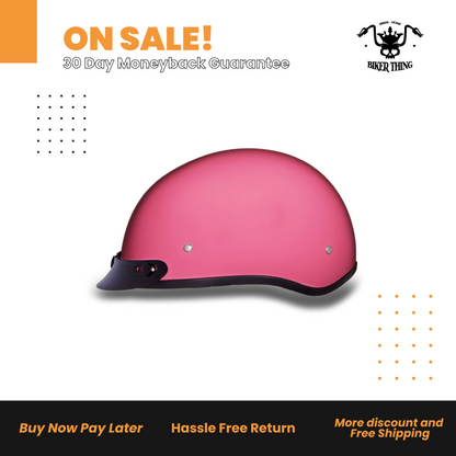 D1-D D.O.T. DAYTONA SKULL CAP- HI-GLOSS PINK