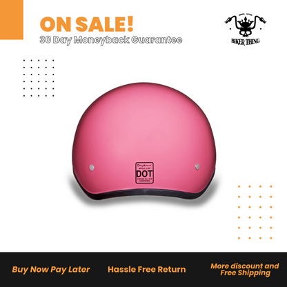 D1-D D.O.T. DAYTONA SKULL CAP- HI-GLOSS PINK