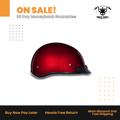 D1-BC D.O.T. DAYTONA SKULL CAP- BLACK CHERRY