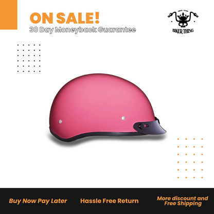 D1-D D.O.T. DAYTONA SKULL CAP- HI-GLOSS PINK